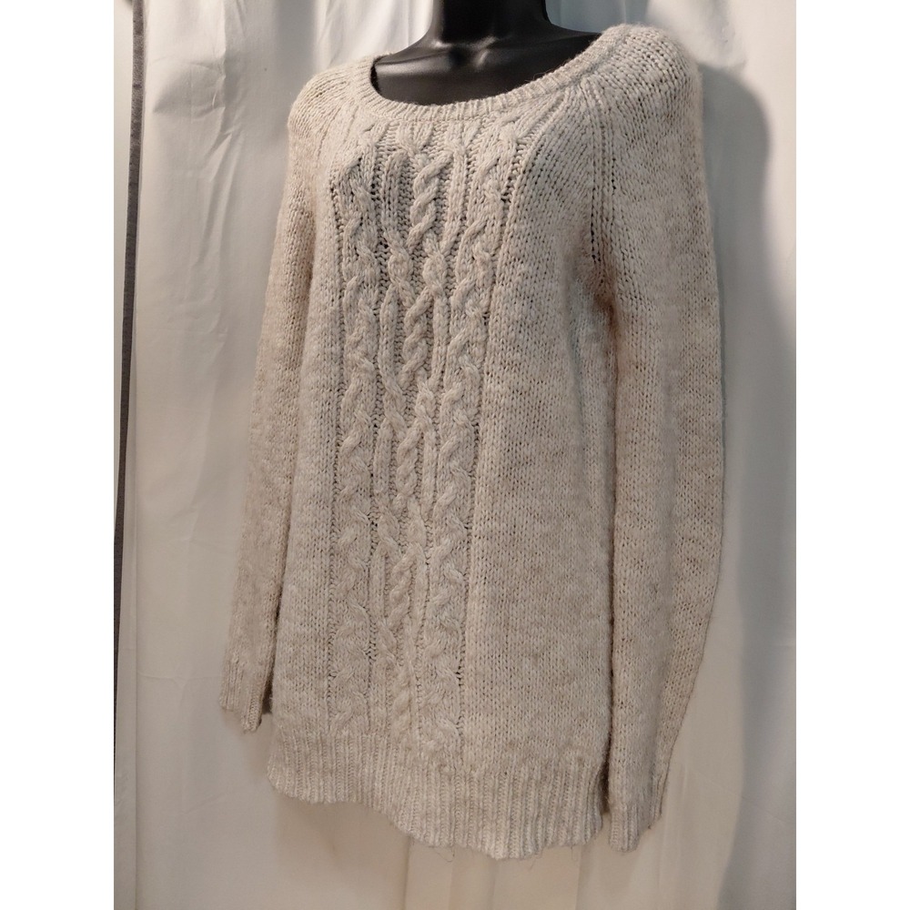 Vintage 90s Womens American Eagle Cable Knit Wool Alpaca Sweater - Size Medium